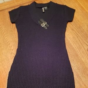 Black sweater dress with buckle collar size M